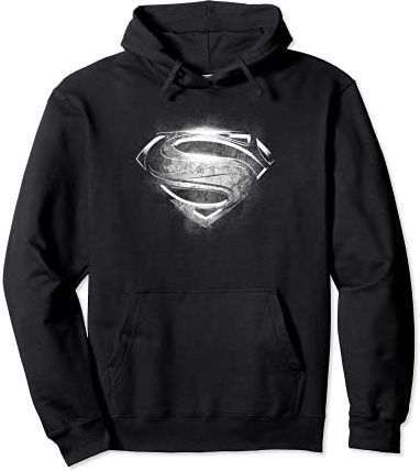 Man of Steel Contrast Symbol Felpa con Cappuccio