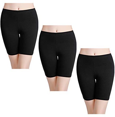 Pantaloncini Sottogonna Boxer Donna Cotone Vita Alta Mutande Shorts Elasticizzati Taglia S-XXXL (Nero, XXX-Large (62))