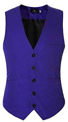 Gilet Uomo Slim Fit Elegante Panciotto Casual Moda Smanicato Formale Corpetto