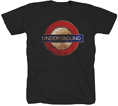 Underground Londra Ultra Calcio Hooligan Metropolitana Camicia T-shirt Maglietta Nero S