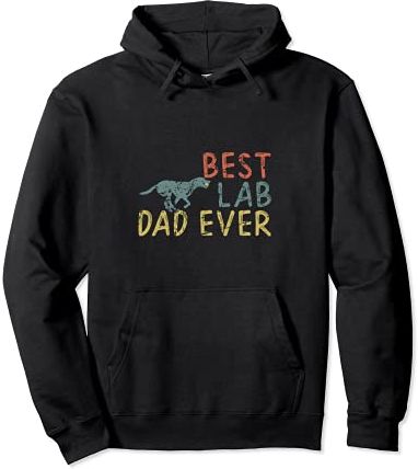 Best Lab Dad Ever Retro Vintage Labrador Dog Father Felpa con Cappuccio