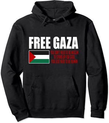 Free Gaza, Save Gaza, Free Palestine, Palestina, Palestine Felpa con Cappuccio