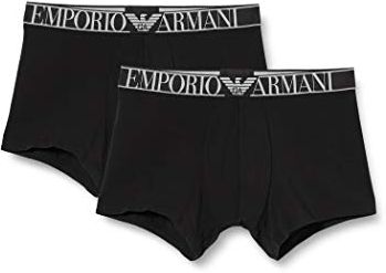 Underwear 2-Pack-Trunk Intimo, Nero/Nero/Black/Black, S Uomo