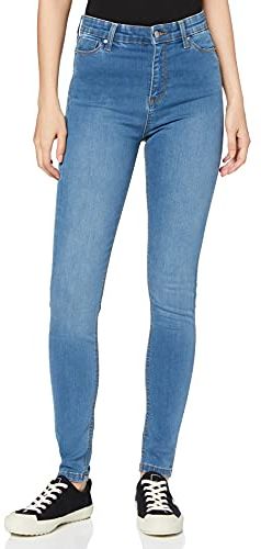 Marchio Amazon - MERAKI Jeans Skinny a Vita Alta Donna, Blu (Light Vintage), 28W / 32L, Label: 28W / 32L