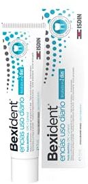 Isdin Bexident - Pasta dentrificante, per uso quotidiano, previene sanguinamento e infiammazione da gengiviti, igiene orale giornaliera, 1 x 75 ml
