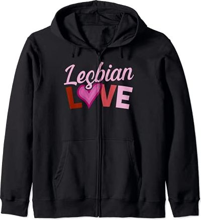 Lesbian Love Heart Couple LGBTQ Gay Pride Flag Aesthetic Felpa con Cappuccio