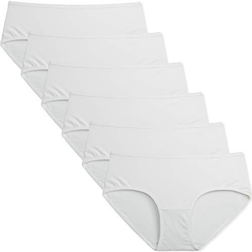 Slip Donna Cotone Traspirante Mutande Sexy Bianco Estivo Pacco da 6 (XS-EU 36, Bianco)