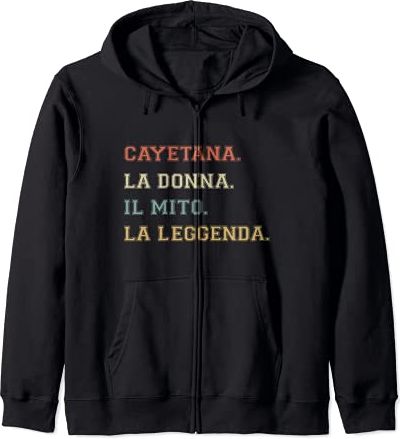 Cayetana Donna Il Mito La Leggenda Divertente Personalizzato Felpa con Cappuccio