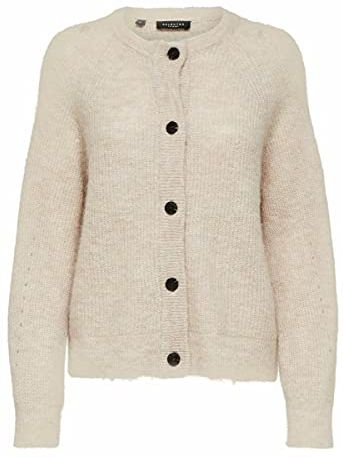 SLFLULU LS Knit Short Cardigan Noos Giacca a Vento, Dettagli della Lampadina: mélange, S Donna