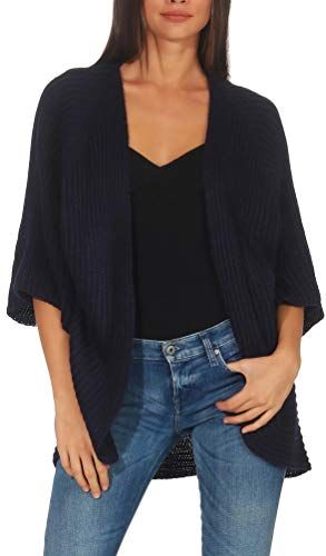 Malito Donna Maglia Cardigan Top Giacca Guaina Maglione 0185 (indossabile per Taglie dalla 40 alla 46, Blu Scuro)