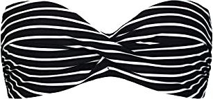 Top Bandeau Padded W/w Reggiseno Bikini, Multicolore (Black Stripe 10048), 3C (Taglia Produttore: 38) Donna