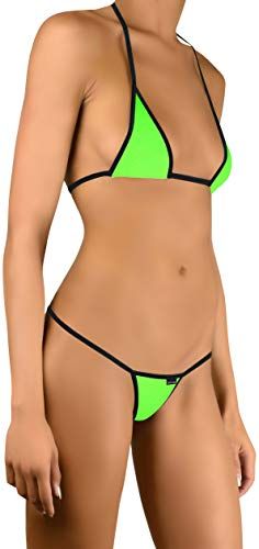 200 Donna Mini Perizoma String Bikini XS S M 38 40 42 44 Verde