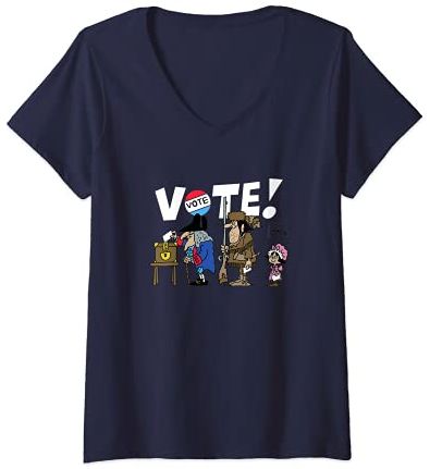 Donna Schoolhouse Rock Cabina di Voto Maglietta con Collo a V