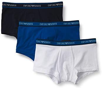 Underwear 3-Pack Trunk Core Logoband Trunks, Cowslip/Bianco/Marino, M Uomo