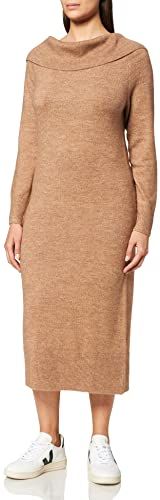 Marchio Amazon - find. Maglione Lungo Spalle Scoperte Donna, Beige (farina d'avena)., 48, Label: XL