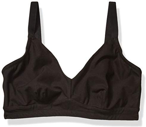 Soft Cotton Curvy Bralette Reggiseno, Black, Petite Donna