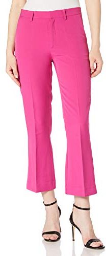 IXLEXI Cropped PA Pantaloni Casual da Lavoro, 182328_Fucsia Red, 42 Donna