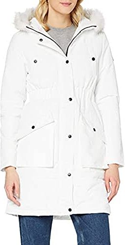 White Silhouette Jacket Cappotto di Pelliccia, Bianco, M Donna