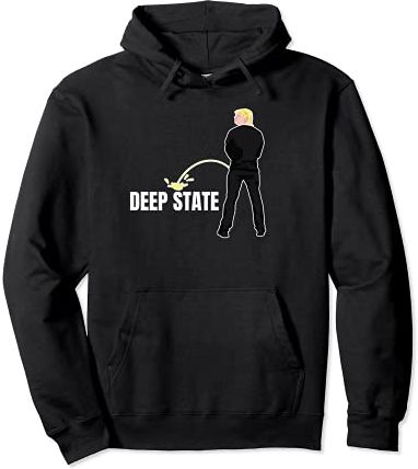 Anti Deep State Donald Trump Gift Felpa con Cappuccio