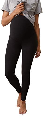 Leggings Premaman Leggings per Gravidanza e Post-parto in Materiale Ecologico (M)