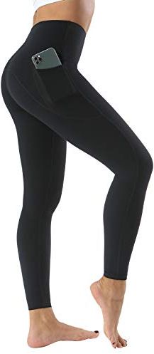 Leggings Yoga, Leggins Sportivi Donna Vita Alta con Tasche Pantaloni da Allenamento Senza Cuciture per Fitness Corsa Palestra Pilates