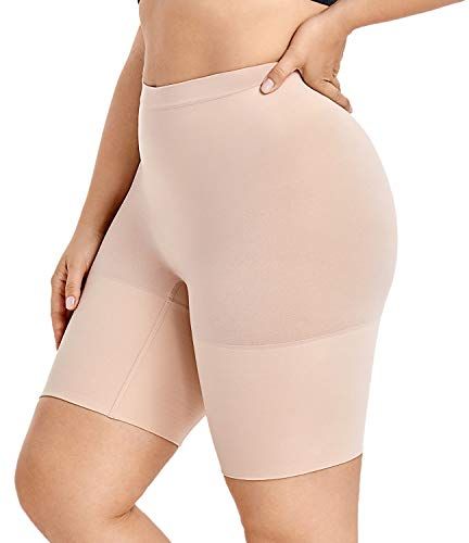 Donna Guaina Modellante Cosce Pantaloncino Contenitiva Snellente Taglie Forti Beige 48