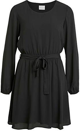 Clothes Vilucy L/s Dress-Noos Vestito, Nero (Black Black), 46 (Taglia Produttore: 40) Donna