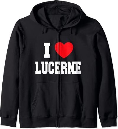 I Love Lucerne Felpa con Cappuccio