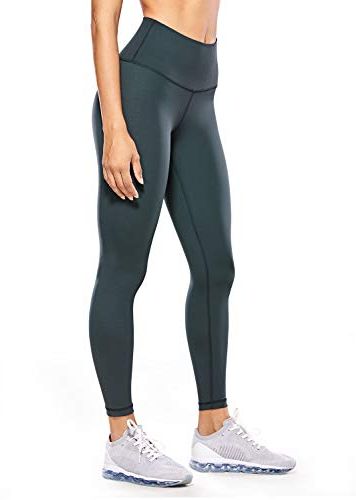 Donna Pantaloni a Vita Alta da Allenamento Leggins Sportivi con Tasche-63cm Melanite 40