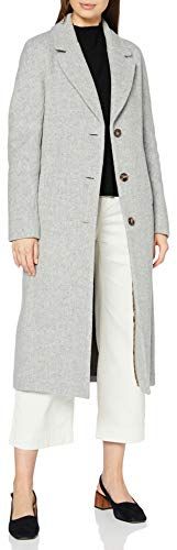 662500-64019-250 Cappotto di Misto Lana, Grigio, 44 Donna