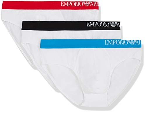 Underwear Multipack-B-Side Logo 3-Pack Brief Boxer, Bianco (Bianco/Bianco/Bianco 16510), Small Uomo