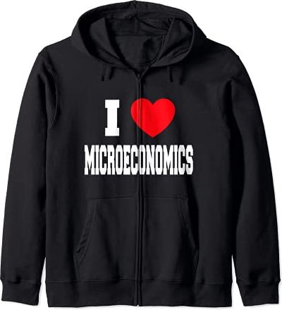 I Love Microeconomics Felpa con Cappuccio