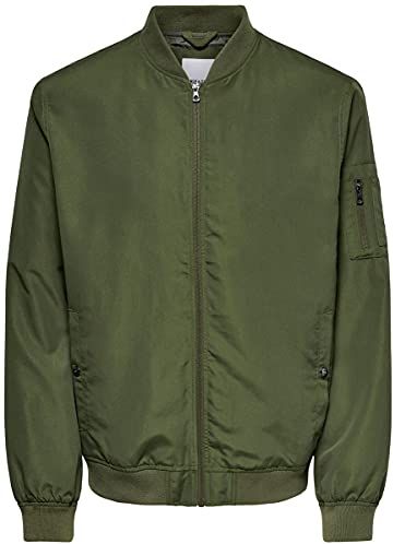 Onsjack Bomber Noos Otw, Verde (Olive Night Olive Night), Medium Uomo