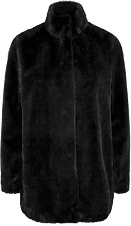VMTHEA 3/4 Faux Fur Jacket Noos Giacca, Nero, S Donna