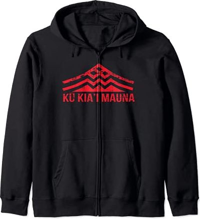 Mauna Kea Inspired Design for Hawaiians Felpa con Cappuccio