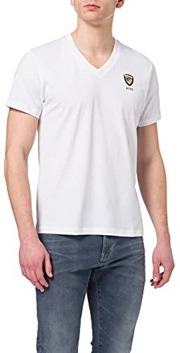 T-Shirt Manica Corta, 100 Bianco Ottico, M Uomo