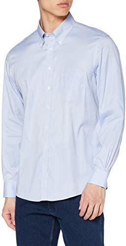 Dress Pin Point Non Iron Milano Stretch Camicia Casual, Blu (Blue 455), Medium (Taglia Produttore:16 34) Uomo