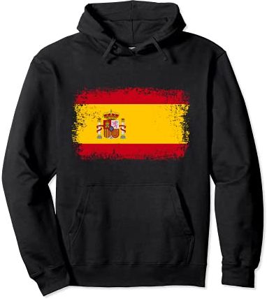 Kids Cool Vintage Spain Flag Graphic Design Felpa con Cappuccio