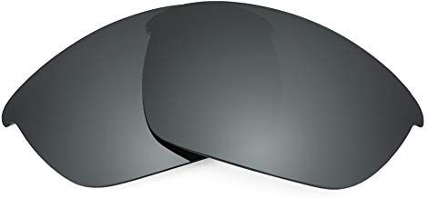 Lenti di Ricambio compatible con Oakley Half Jacket 2.0, Polarizzate, Nero Cromo MirrorShield
