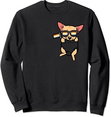 Chihuahua Chiwawa Pocket LGBTQ Gay Bear Flag Gay Pride Men Felpa