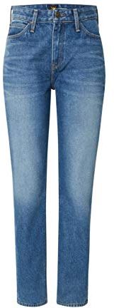 Mom Straight Jeans, Bleu (Worn in Luther Et), 38/40 IT (25W/31L) Donna