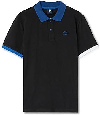 Cotton Piqué Polo Shirt - Maglietta Polo Uomo, Blu (Blue Navy), Medium