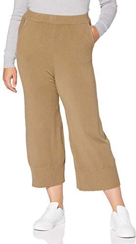 Knitted Pants Pantaloni, Honey Gold, 40/42 Donna