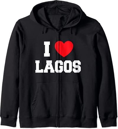 I Love Lagos Felpa con Cappuccio