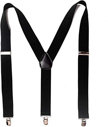 Bretelle regolabili ed elasticizzate per pantaloni da moto, colore nero