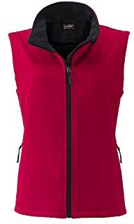 Gilet softshell da donna per la promozione e il tempo libero rosso/nero XL