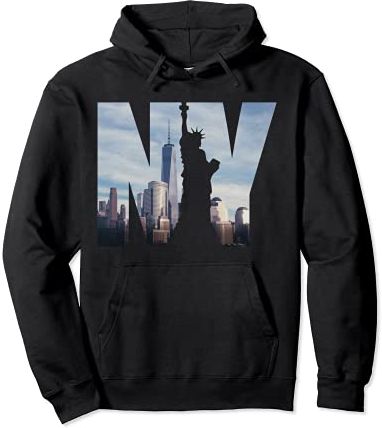 Cool New York Skyline Graphic Design Tees, New York City Felpa con Cappuccio