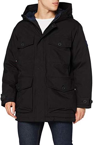 Heavy Canvas Parka Giacca, Black, S Uomo