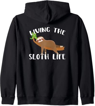 Living The Sloth Life Felpa con Cappuccio