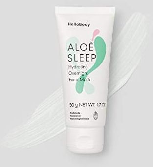 ALOÉ SLEEP Hydrating Overnight Face Mask (50 ml) – Maschera viso vegan – Crema notte con zenzero bianco – Crema idratante curativa – Aloe Vera